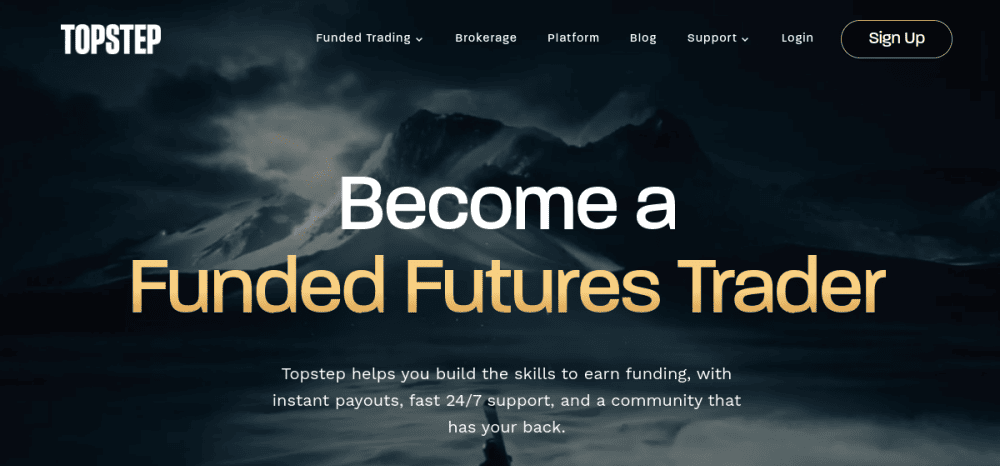 Topstep homepage
